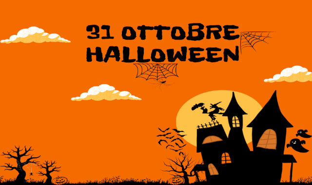 Orange and Black Illustration Happy Halloween Facebook Post