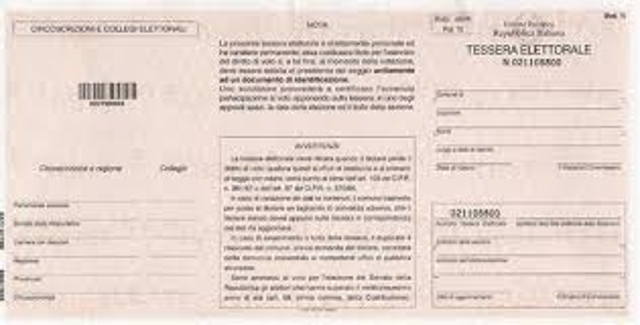 Consegna Tessere Elettorali